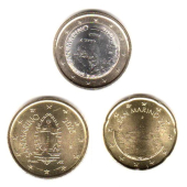 1 euro + 50 cent + 20 cent San Marino 2025