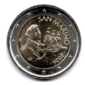 2 euro obiegowe San Marino 2026