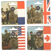4x 1/4 euro Francja 2025 - Dday