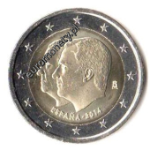 2 euro okolicznościowe Hiszpania 2014 - Król Filip VI