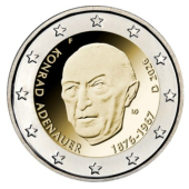 2 euro okolicznościowe Niemcy 2026 - Adenauer