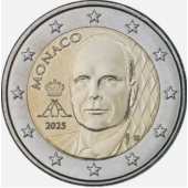 2 euro obiegowe Monaco 2025 - nowy wzór