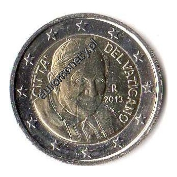 2 euro obiegowe Watykan 2013 - Benedykt XVI