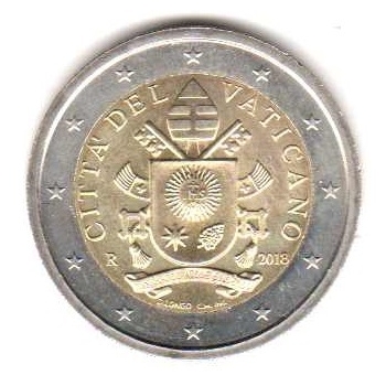 2 euro obiegowe Watykan 2018 - Nowy Motyw