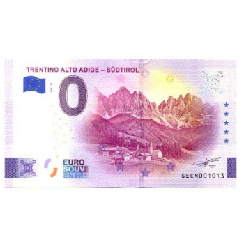 Banknot 0 Euro Souvenir 2026 - Trydent Górna Adyga (Region)
