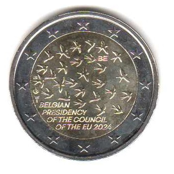 2 euro okolicznościowe Belgia 2024 Prezydentura - luzem