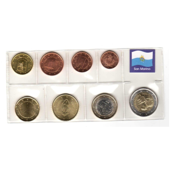 Komplet 8 monet obiegowych San Marino 2017-2026 (mieszane)