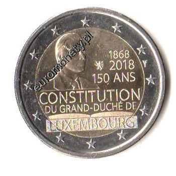 2 euro okolicznościowe Luksemburg 2018 Konstytucja