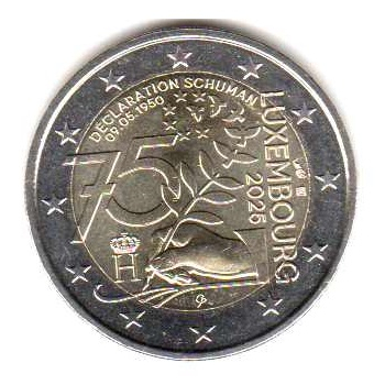 2 euro okolicznościowe Luksemburg 2025 Deklaracja Schumana