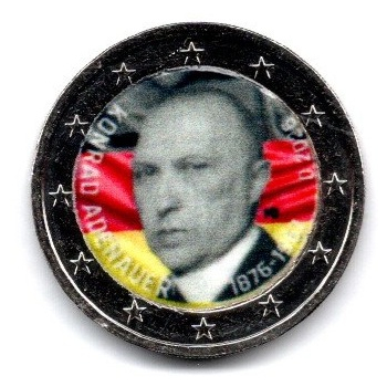 2 euro okolicznościowe Niemcy 2026 - Adenauer - KOLOR