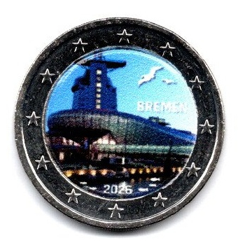 2 euro okolicznościowe Niemcy 2026 - Brema - KOLOR