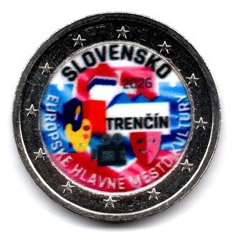 2 euro okolicznościowe Słowacja 2026 Zamek - KOLOR