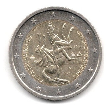 2 euro okolicznościowe Watykan 2008 luzem