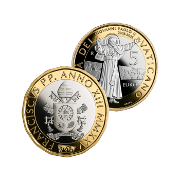 5 euro Watykan 2025 Jan Paweł II