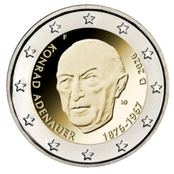 2 euro okolicznościowe Niemcy 2026 - Adenauer