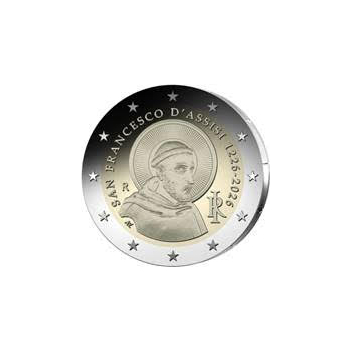 2 euro okolicznościowe Włochy 2026 - Św. Franciszek z Asyżu