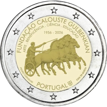 2 euro okolicznościowe Portugalia 2026 Fundacja Gulbenkiana