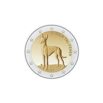 2 euro okolicznościowe Malta 2026 - Pies fenek